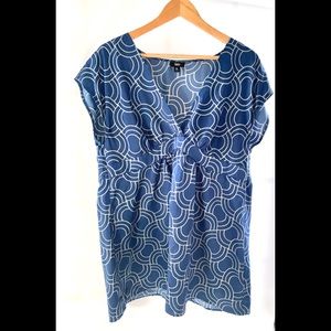 Mossimo Blue Sleeveless Blouse Size XL